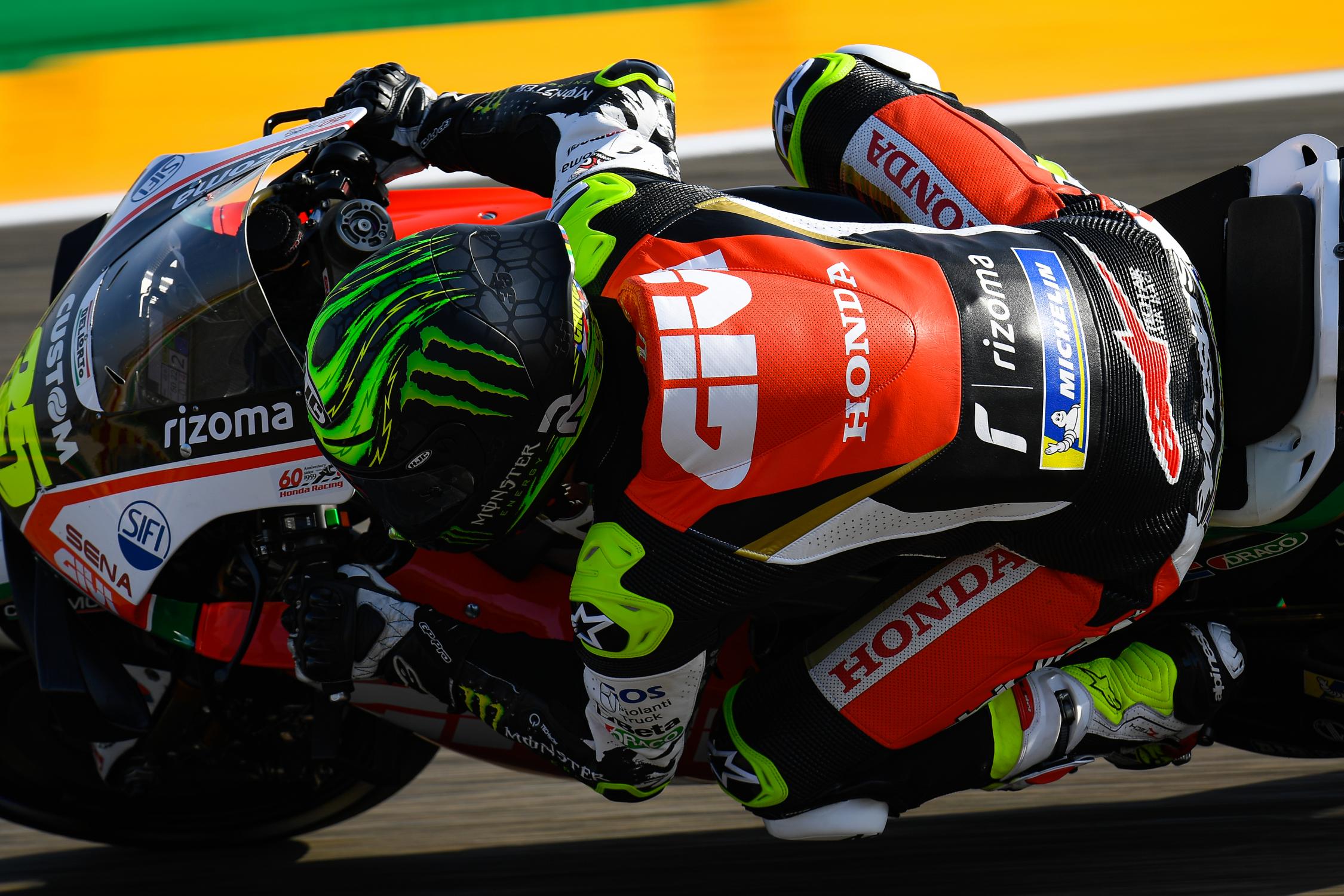 Crutchlow on the third row in Aragon